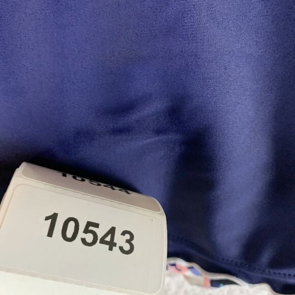 Island Escape Mariposa Swim Skirt Women's 18W Navy Blue Ruffle Hem Ruched Detail - Picture 9 of 9